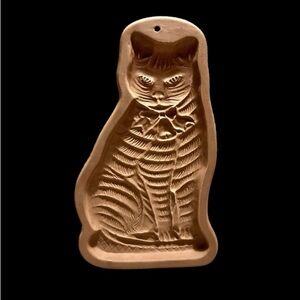 HARTSTONE VTG Huge 11” Cat Cookie Shortbread Mold Wall Hanging 1981 USA Tabby